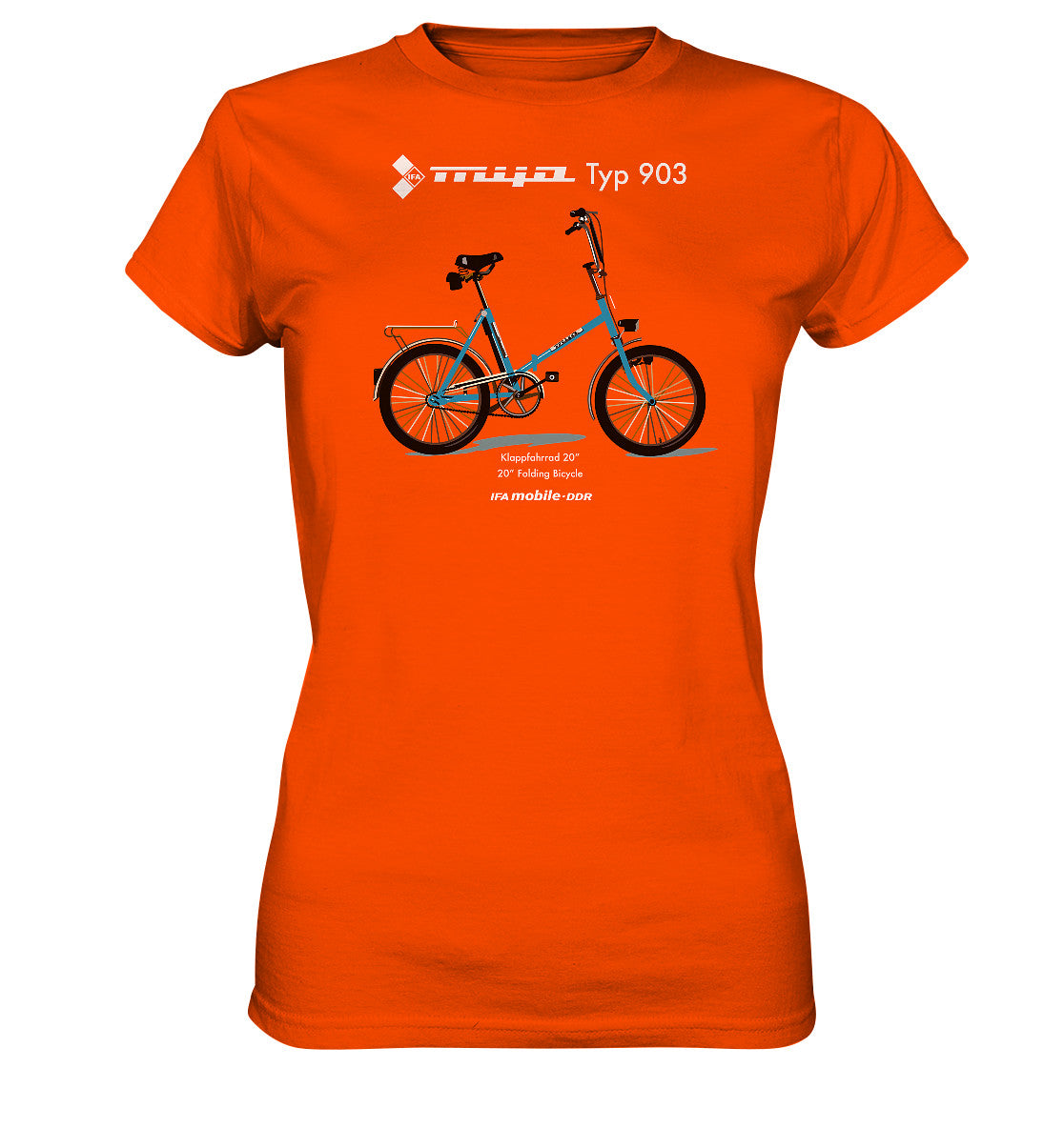 DDR Ostalgie Shirt Mädels • MIFA KLAPPRAD TYP 903 - ORIGINAL WERBUNG