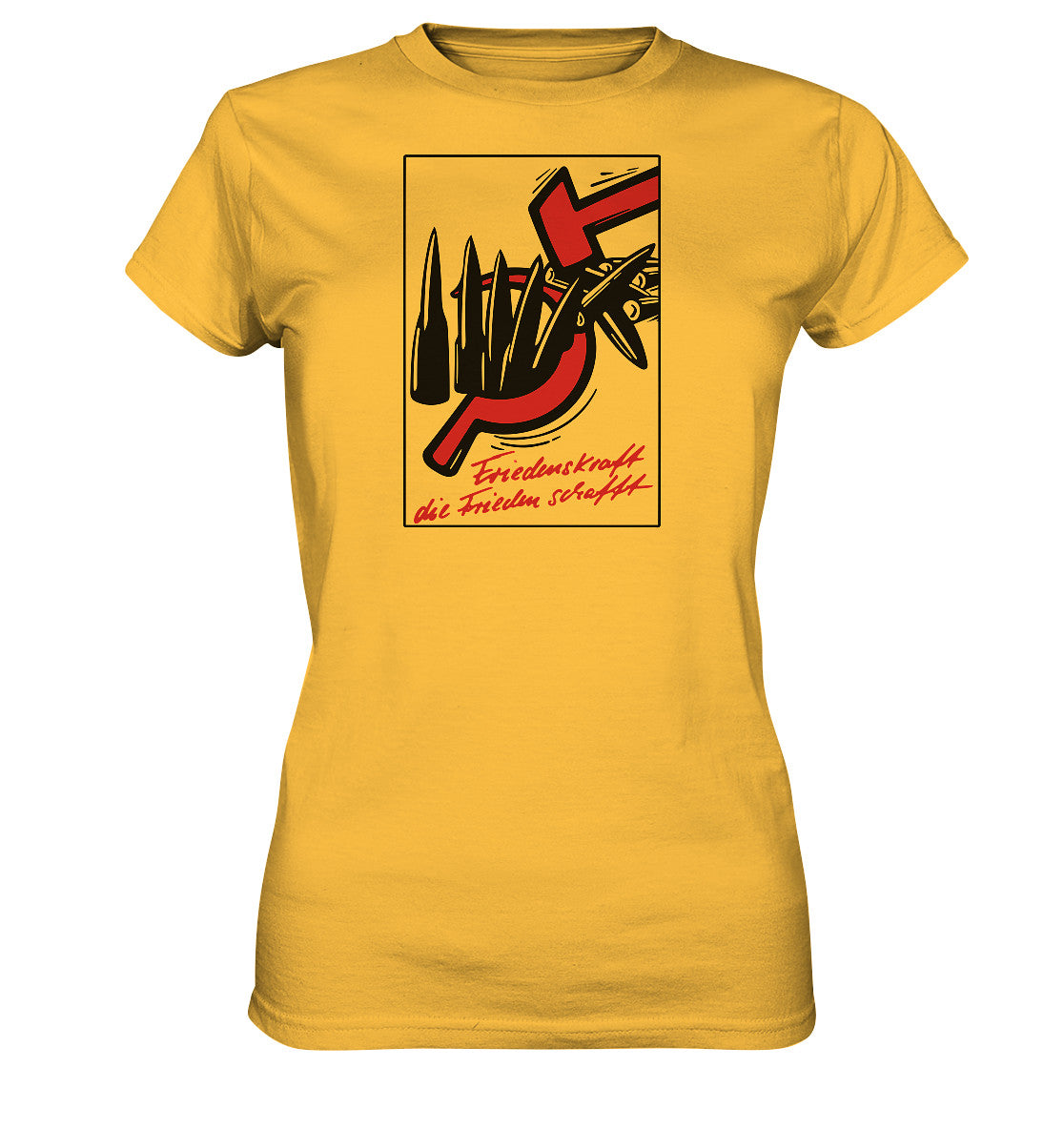 DDR Ostalgie Shirt Mädels • FRIEDENSKRAFT DIE FRIEDEN SCHAFFT