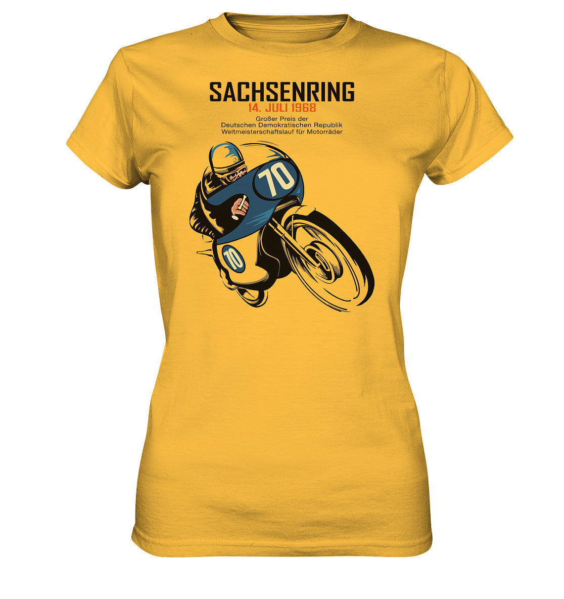 DDR Ostalgie Shirt Mädels • SACHSENRING 1968 - GROSSER PREIS DER DDR