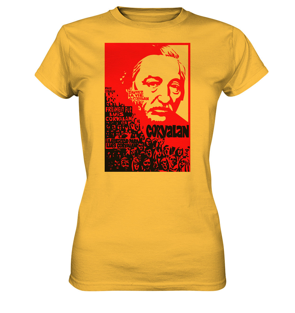 DDR Ostalgie Shirt Mädels • FREIHEIT FÜR LUIS CORVALAN (DDR ORIGINAL-PLAKAT)
