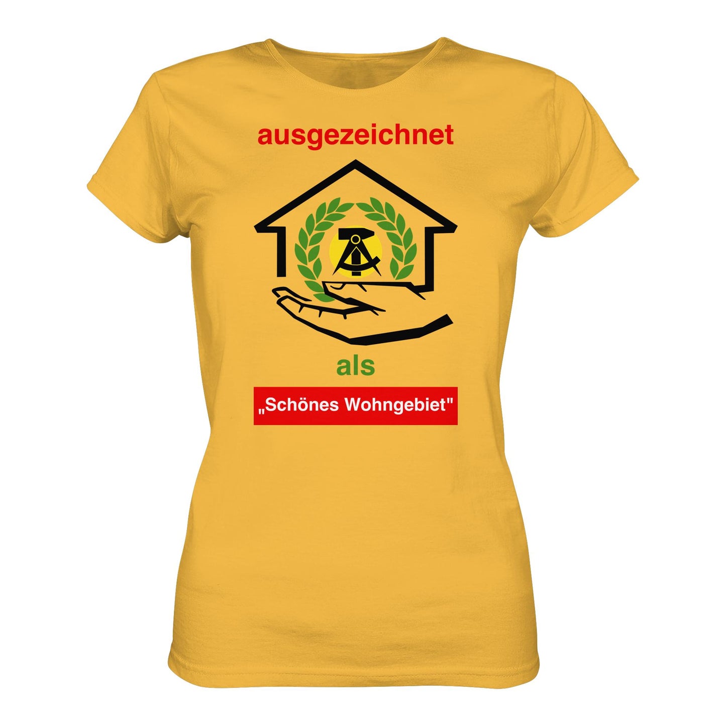 DDR Ostalgie Shirt Mädels • AUSZEICHNUNG SCHÖNES WOHNGEBIET (ORIGINAL SCHILD)