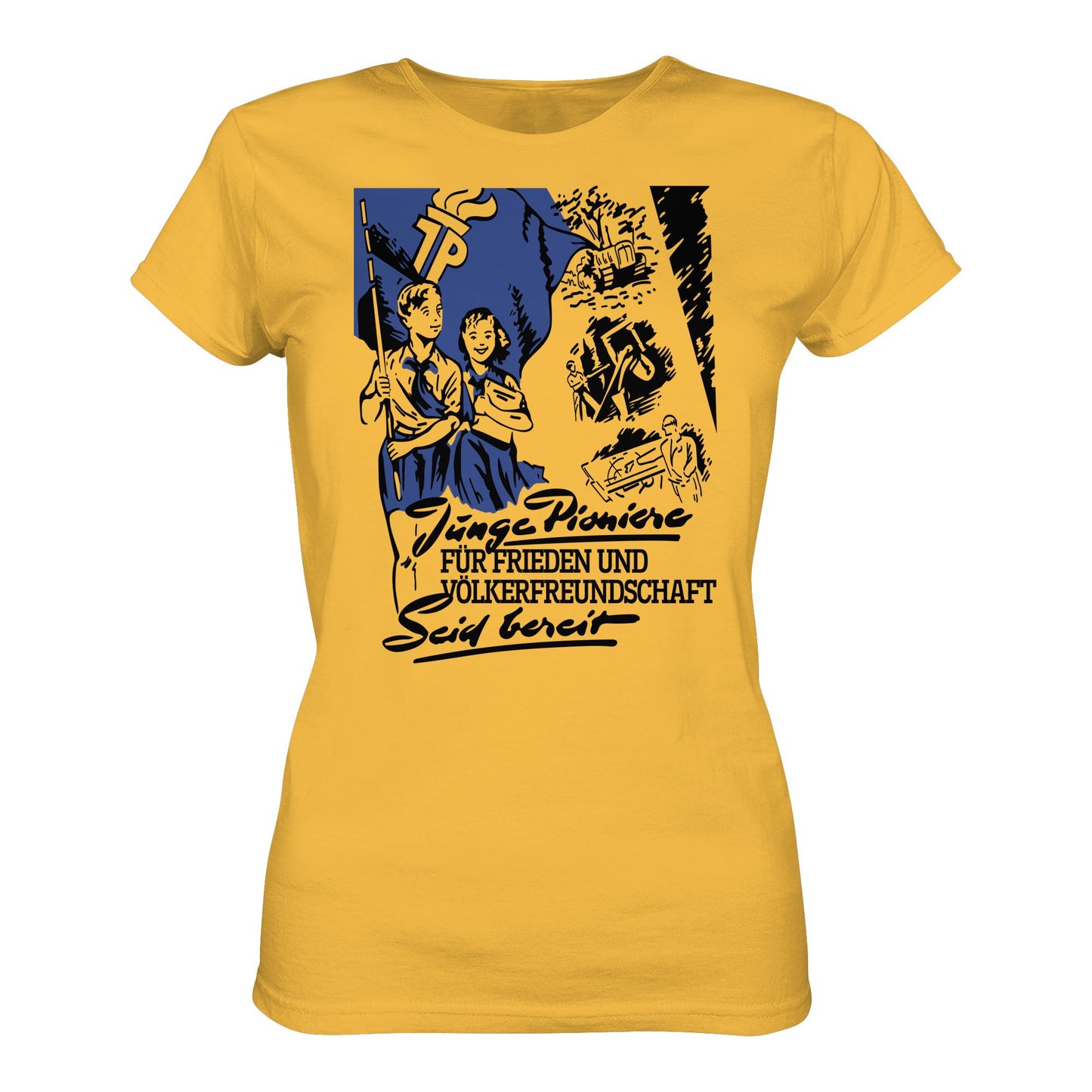 DDR Ostalgie Shirt Mädels • JUNGE PIONIERE FÜR FRIEDEN UND VÖLKERFREUNDSCHAFT - SEID BEREIT