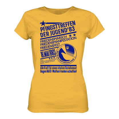 DDR Ostalgie Shirt Mädels • PFINGSTTREFFEN 1983 - GEGEN NATO-WAFFEN - ORIGINAL ILLUSTRATION