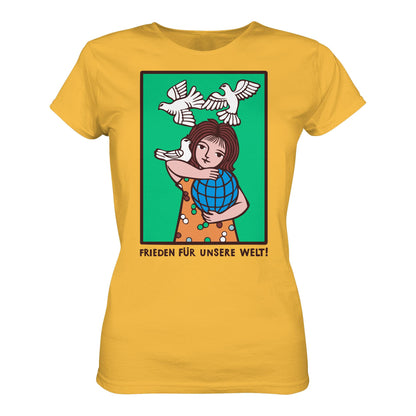 DDR Ostalgie Shirt Mädels • FRIEDEN FÜR UNSERE WELT! (DDR-ORIGINAL-PLAKAT)