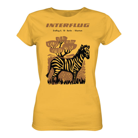 DDR Ostalgie Shirt Mädels • INTERFLUG BERLIN - KHARTUM (ORIGINAL SONDERSTEMPEL)