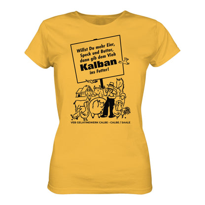 DDR Ostalgie Shirt Mädels • KALBAN, VEB GELATINEWERK CALBE - ORIGINALPLAKAT