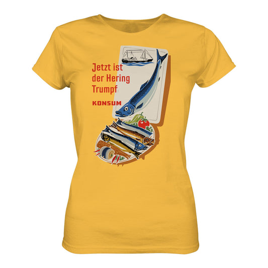 DDR Ostalgie Shirt Mädels • JETZT IST DER HERING TRUMPF (ORIGINAL KONSUM-PLAKAT)