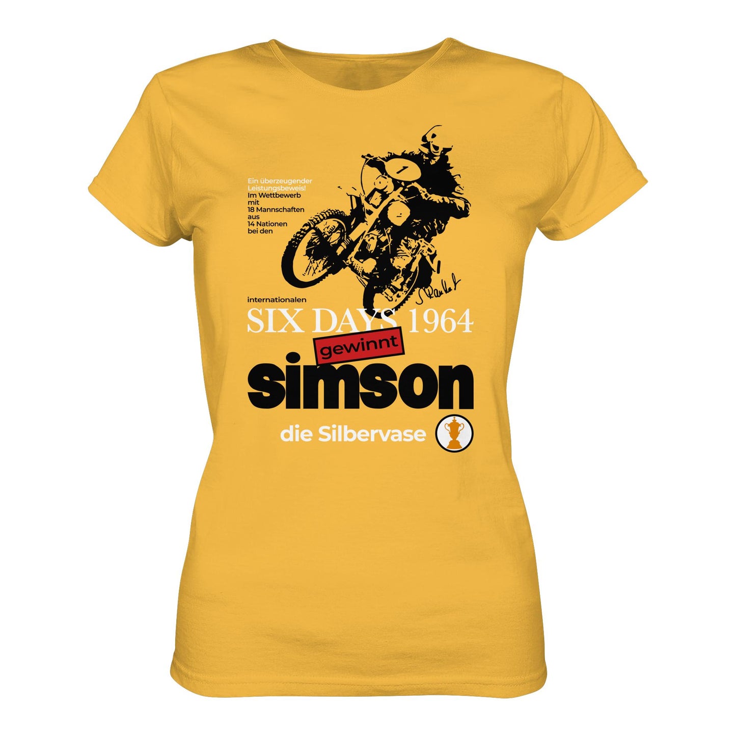 DDR Ostalgie Shirt Mädels • SIMSON GEWINNT SILBERVASE - SIX DAYS 1964