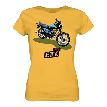 DDR Ostalgie Shirt Mädels • MZ ETZ 150 BLAU (ORIGINAL DDR-PLAKAT)