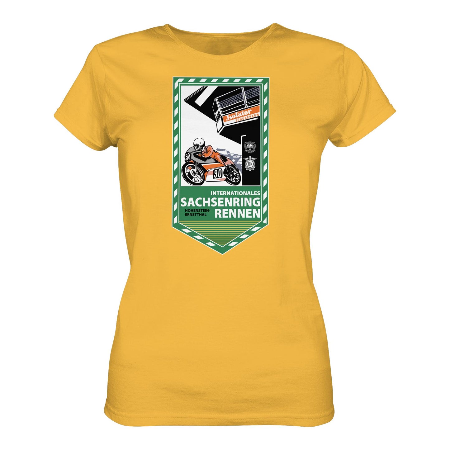 DDR Ostalgie Shirt Mädels • SACHSENRING-RENNEN ZWICKAU 1990 (ORIGINAL-WIMPEL)