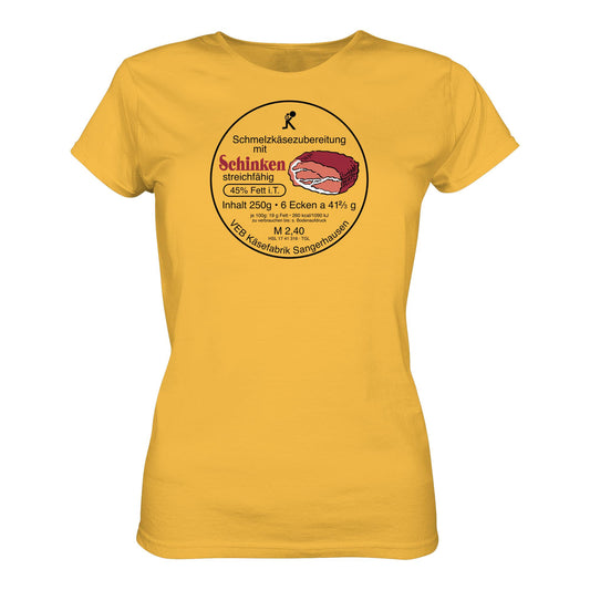DDR Ostalgie Shirt Mädels • SCHMELZKÄSE MIT SCHINKEN - VEB KÄSEFABRIK SANGERHAUSEN
