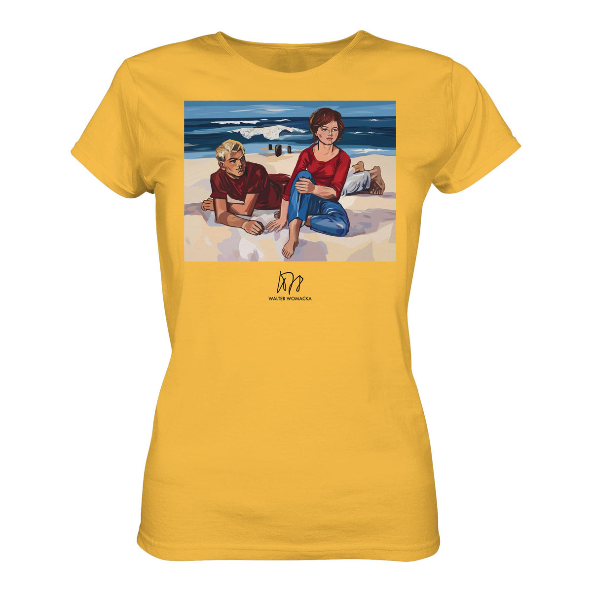 DDR Ostalgie Shirt Mädels • WALTER WOMACKA - AM STRAND (1962)