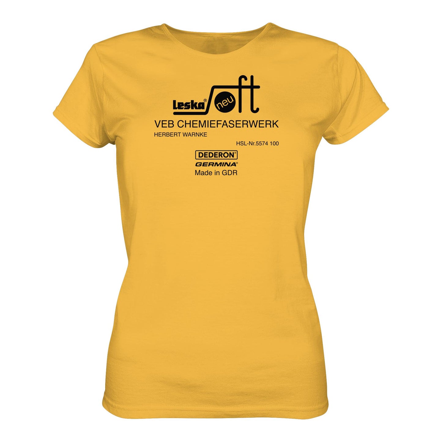 DDR Ostalgie Shirt Mädels • LESKA VEB CHEMIEFASERWERK HERBERT WARNKE - DEDERON, GERMINA