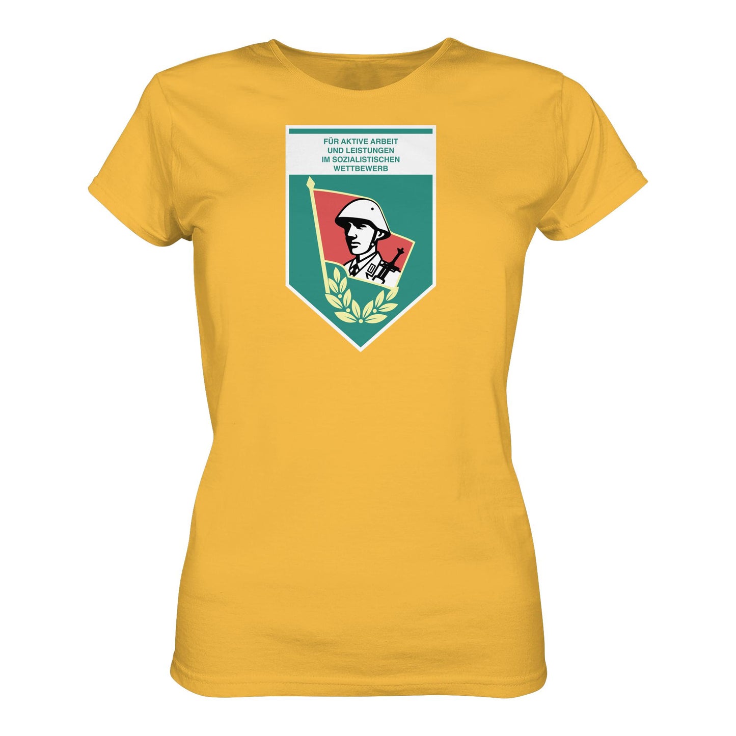 DDR Ostalgie Shirt Mädels • FÜR AKTIVE LEISTUNG UND ARBEIT (ORIGINAL WIMPEL)
