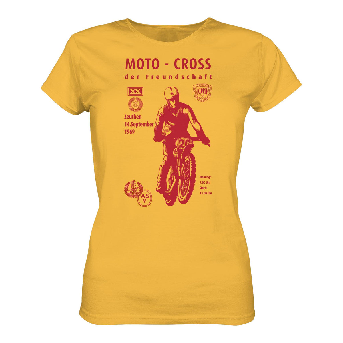 ASV MOTO-CROSS DER FREUNDSCHAFT, ZEUTHEN 1969 • DDR Ostalgie Shirt Mädels