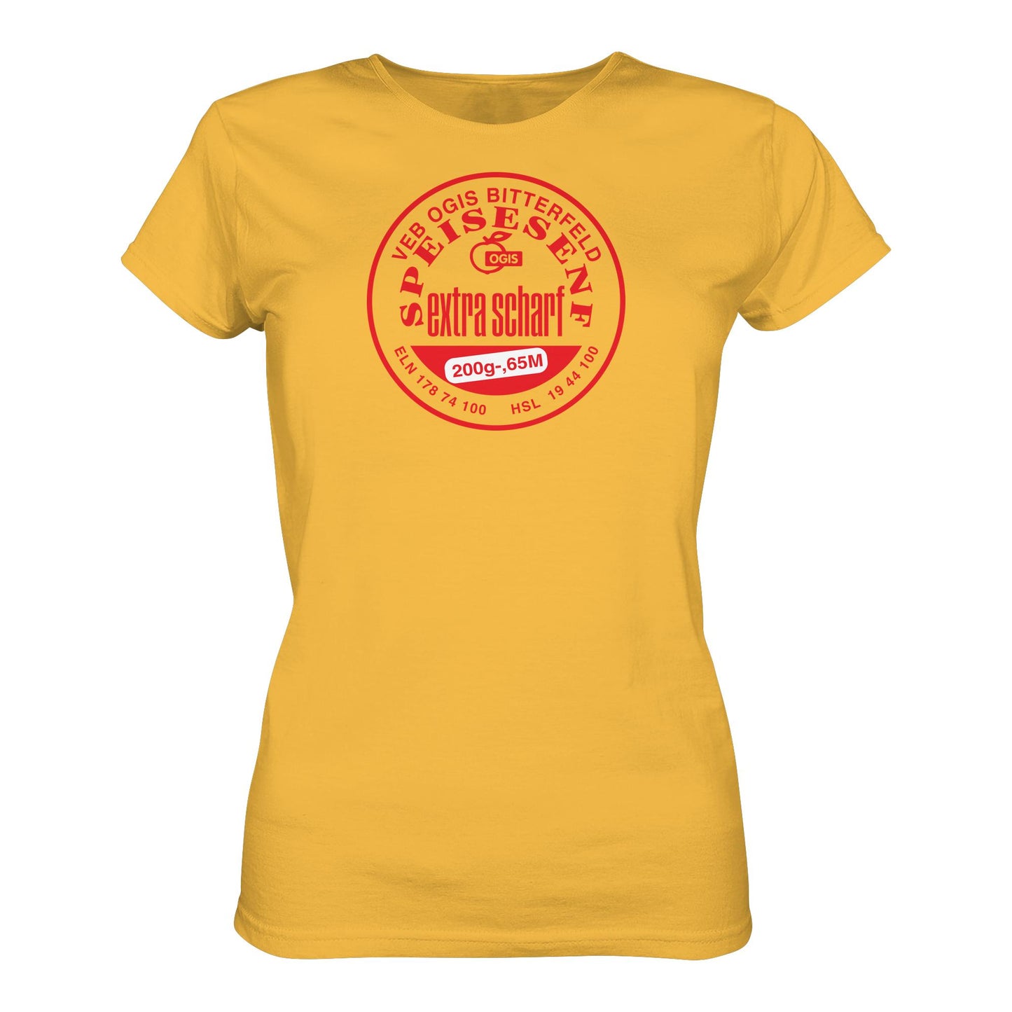 DDR Ostalgie Shirt Mädels • VEB OGIS BITTERFELD - SPEISESENF EXTRASCHARF
