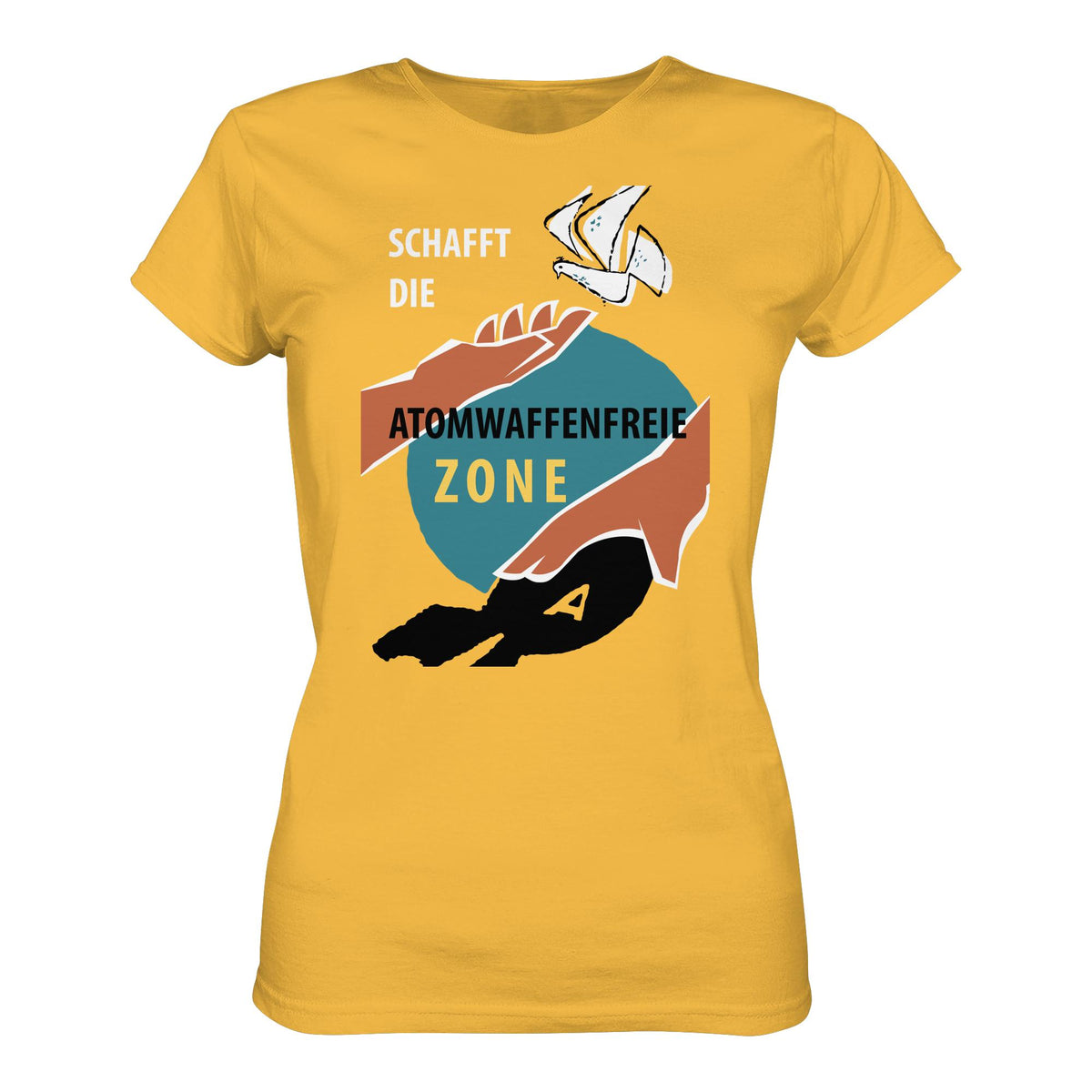 DDR Ostalgie Shirt Mädels • SCHAFFT DIE ATOMWAFFENFREIE ZONE (ORIGINAL-PLAKAT)