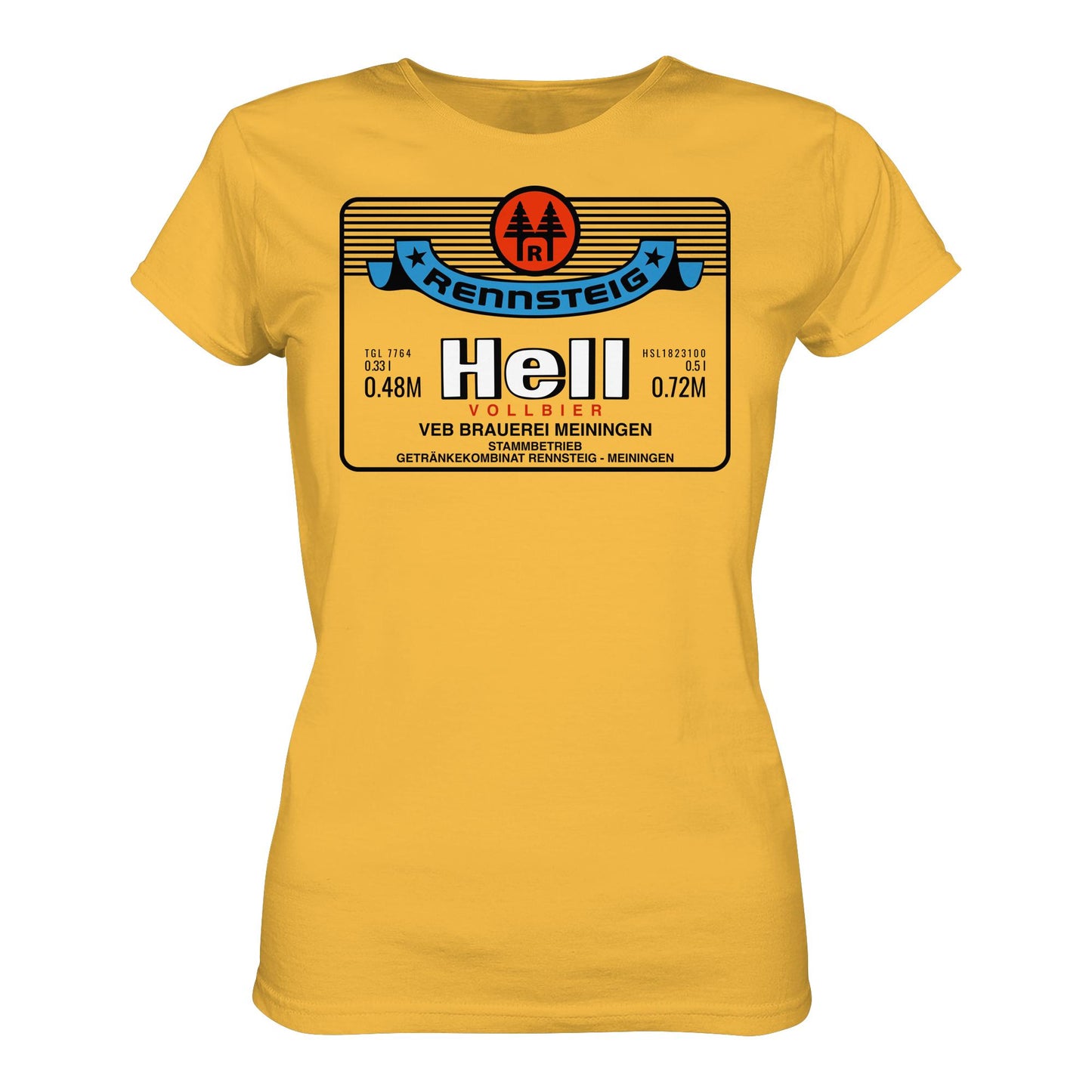 DDR Ostalgie Shirt Mädels • RENNSTEIG HELL - VEB BRAUEREI MEININGEN