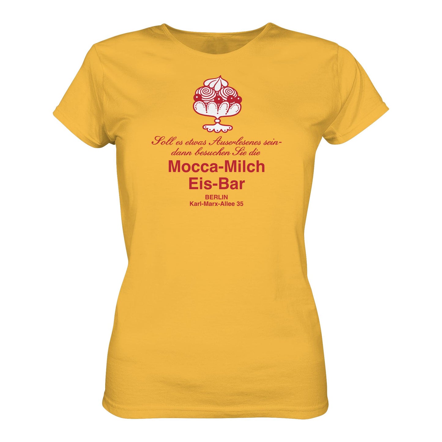 DDR Ostalgie Shirt Mädels • MOKKA-MILCH-EIS-BAR BERLIN (ORIGINAL UNTERSETZER)