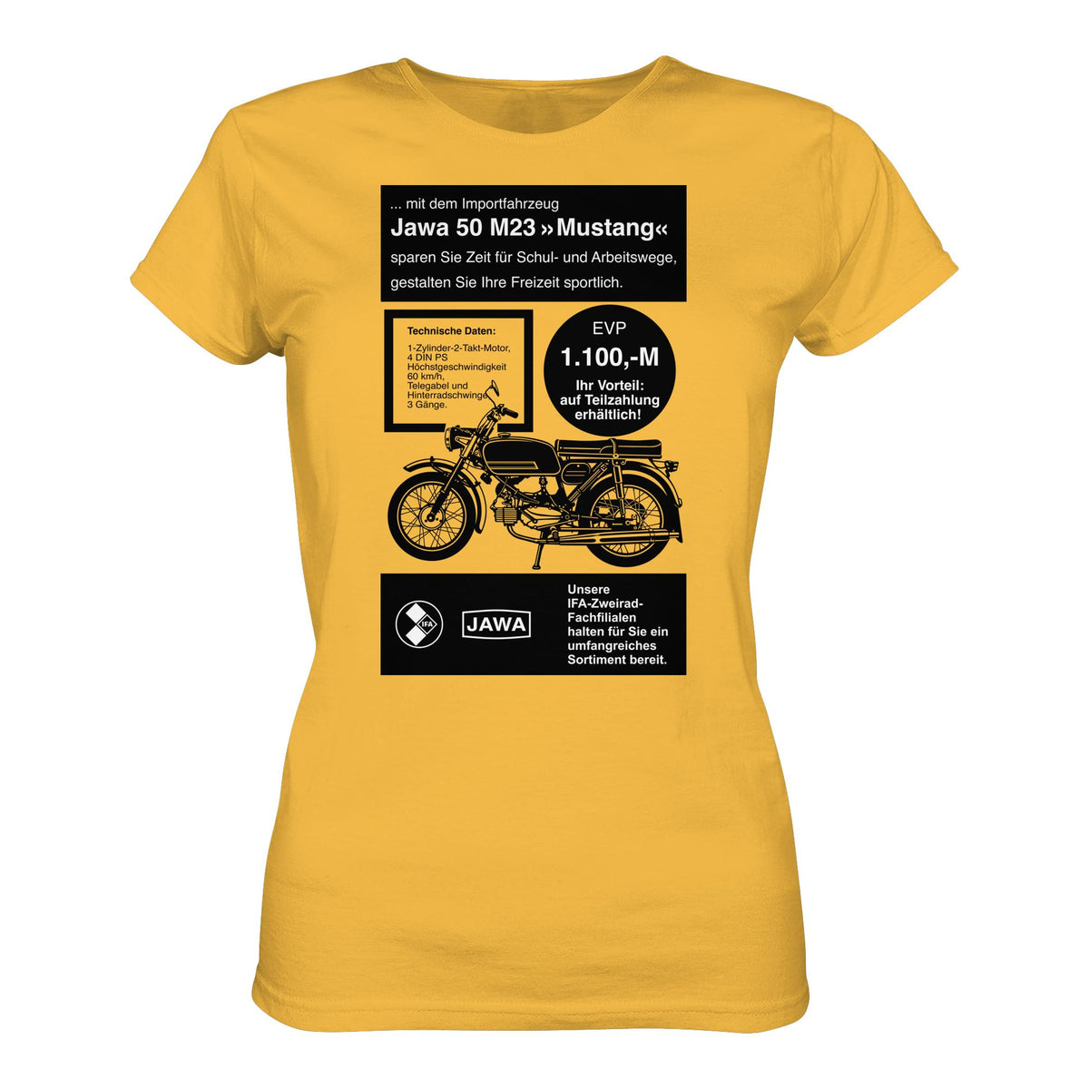 DDR Ostalgie Shirt Mädels • JAWA 50 M23 (ORIGINAL-PLAKAT)