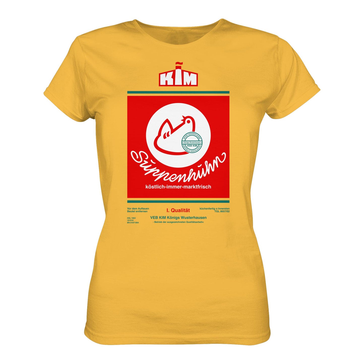 DDR Ostalgie Shirt Mädels • SUPPENHUHN - VEB KIM KÖNIGS WUSTERHAUSEN