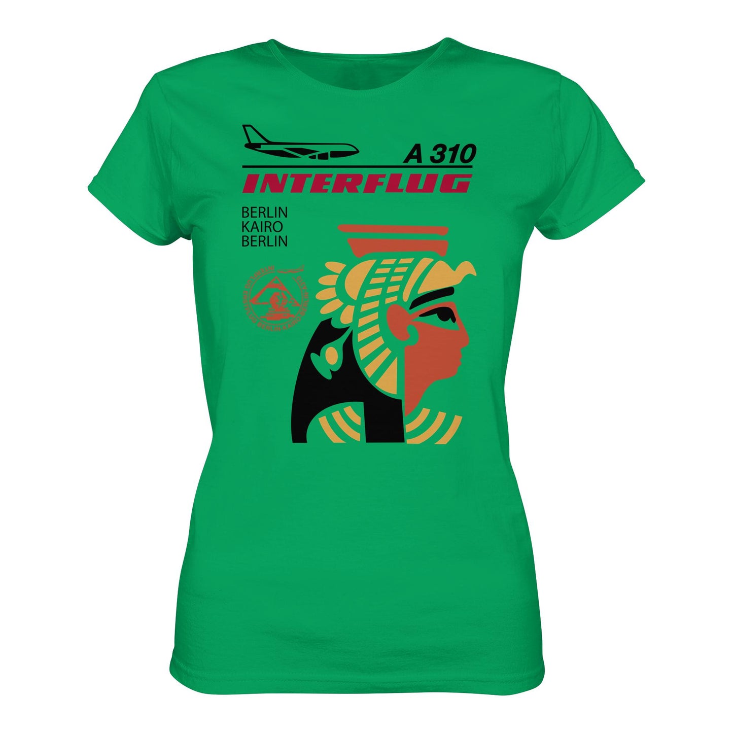 DDR Ostalgie Shirt Mädels • INTERFLUG BERLIN - KAIRO (ORIGINAL SONDERSTEMPEL)