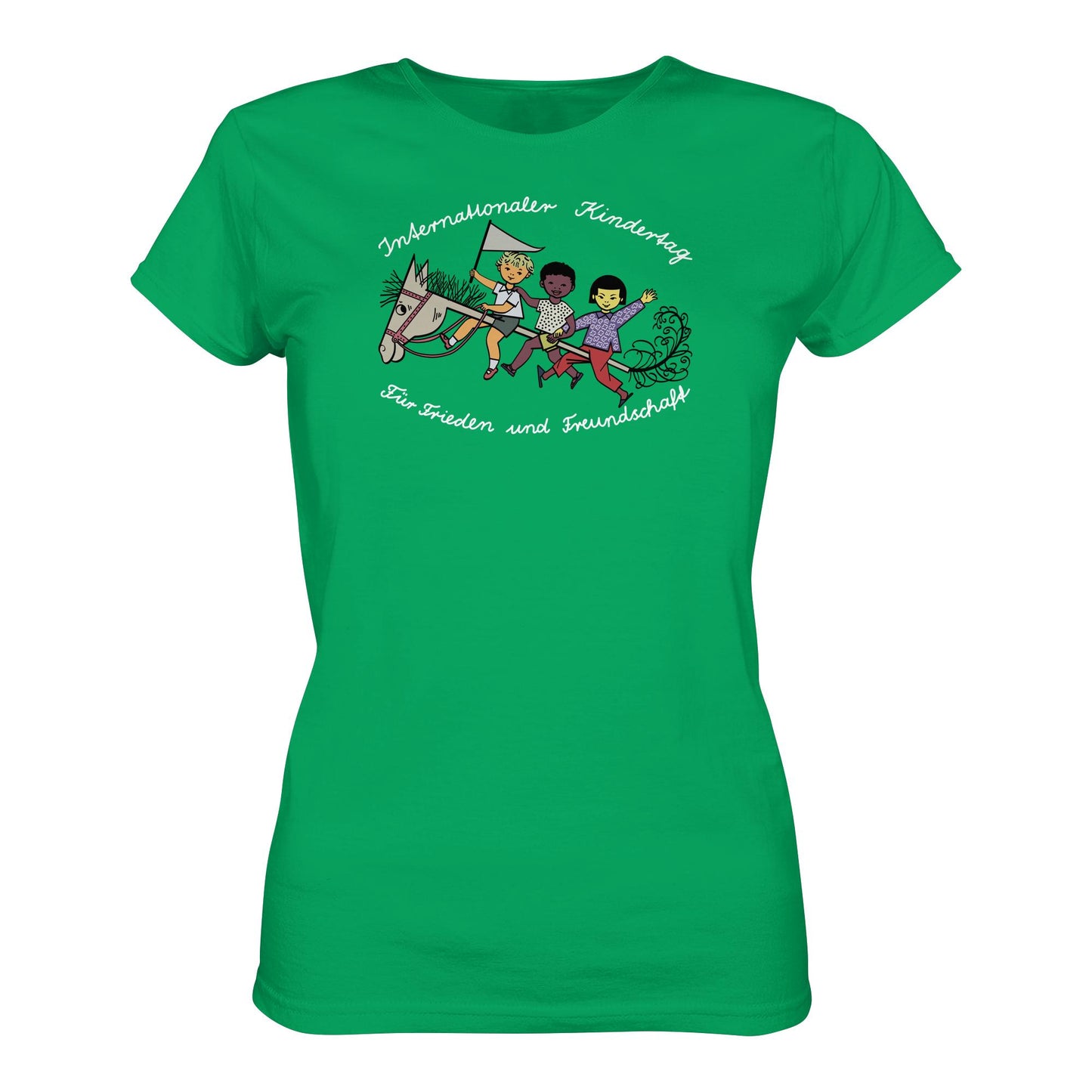 DDR Ostalgie Shirt Mädels • INTERNATIONALER KINDERTAG, FÜR FRIEDEN UND FREUNDSCHAFT - ORIGINAL ILLUSTRATION