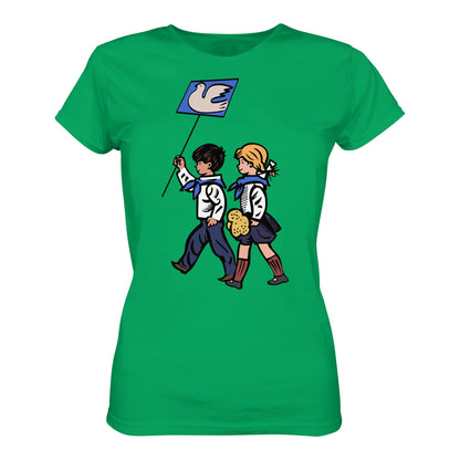 DDR Ostalgie Shirt Mädels • KLEINE WEISSE FRIEDENSTAUBE - ILLUSTRATION UNSERE FIBEL