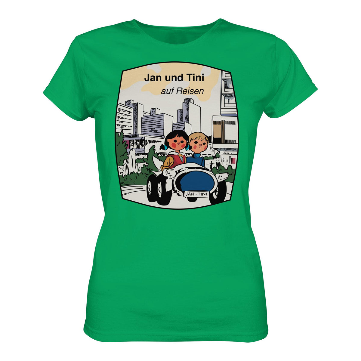 DDR Ostalgie Shirt Mädels • JAN UND TINI AUF REISEN (ORIGINAL QUARTETT)