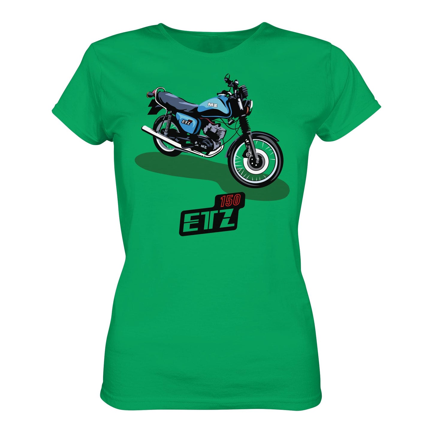 DDR Ostalgie Shirt Mädels • MZ ETZ 150 BLAU (ORIGINAL DDR-PLAKAT)