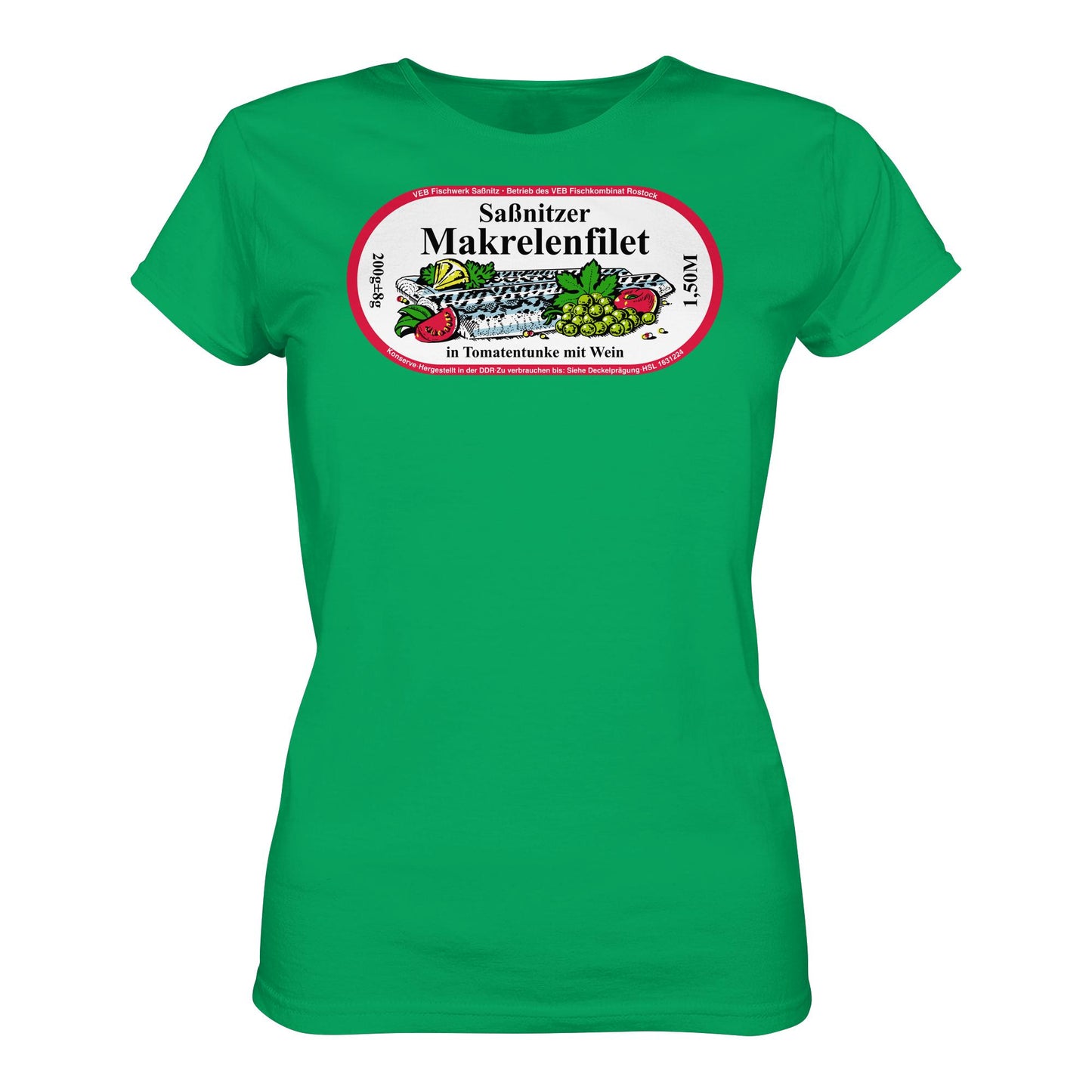 DDR Ostalgie Shirt Mädels • SASSNITZER MAKRELENFILET - VEB FISCHWERK