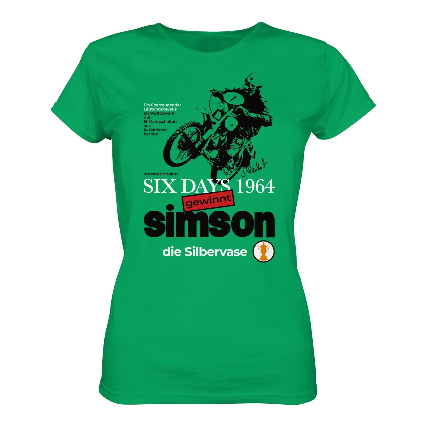 DDR Ostalgie Shirt Mädels • SIMSON GEWINNT SILBERVASE - SIX DAYS 1964