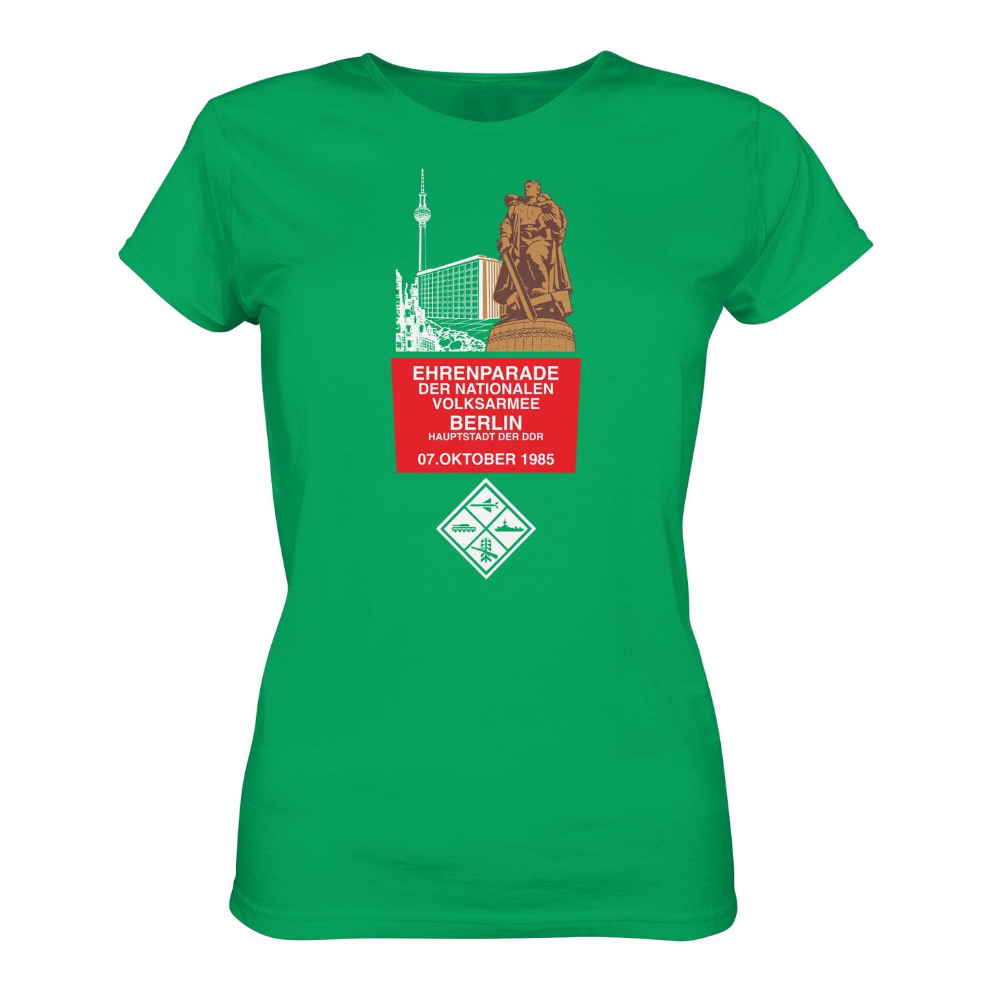DDR Ostalgie Shirt Mädels • EHRENPARADE DER NVA, 1985 BERLIN (ORIGINALWIMPEL)