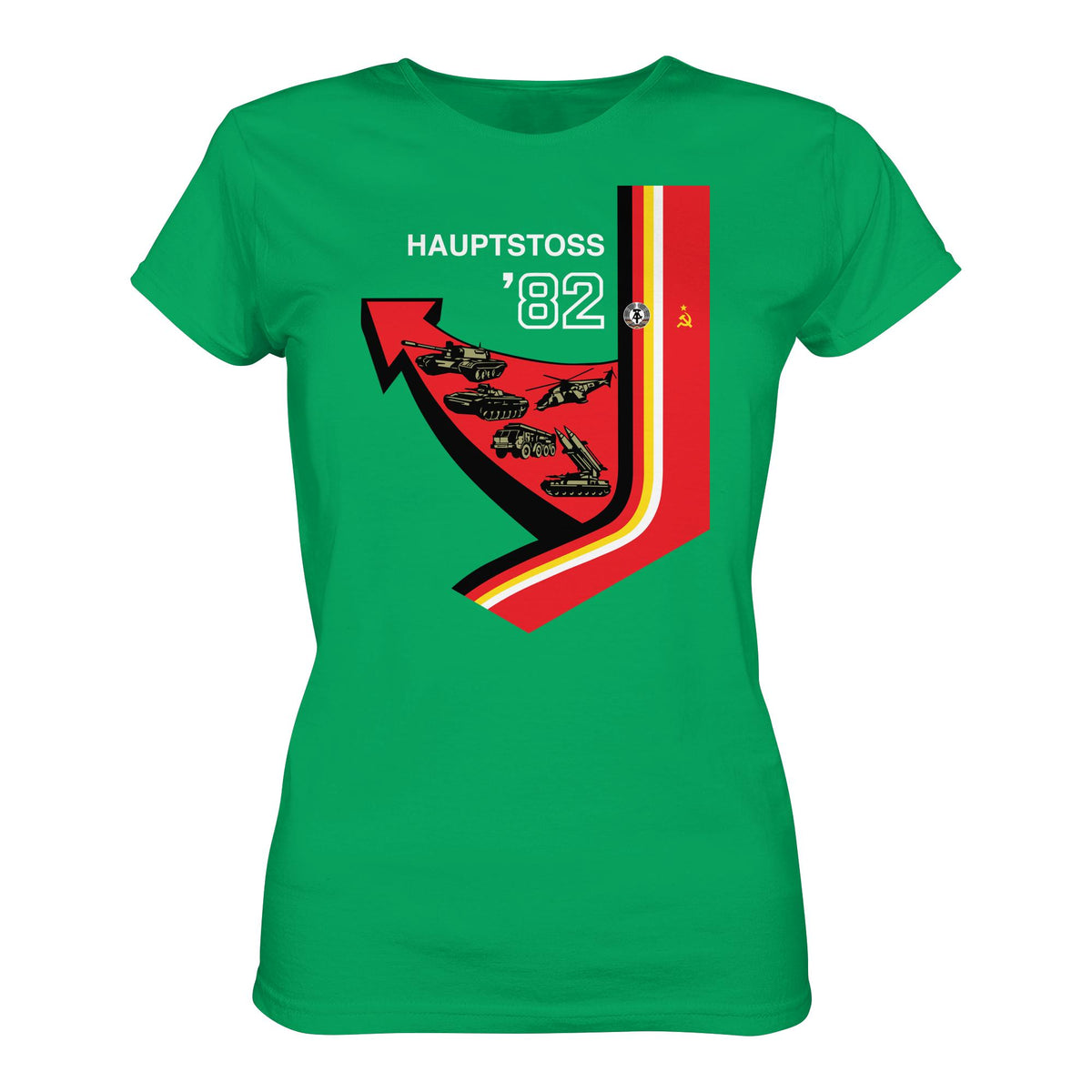 DDR Ostalgie Shirt Mädels • MANÖVER HAUPTSTOSS 1982 (ORIGINAL-PLAKAT)