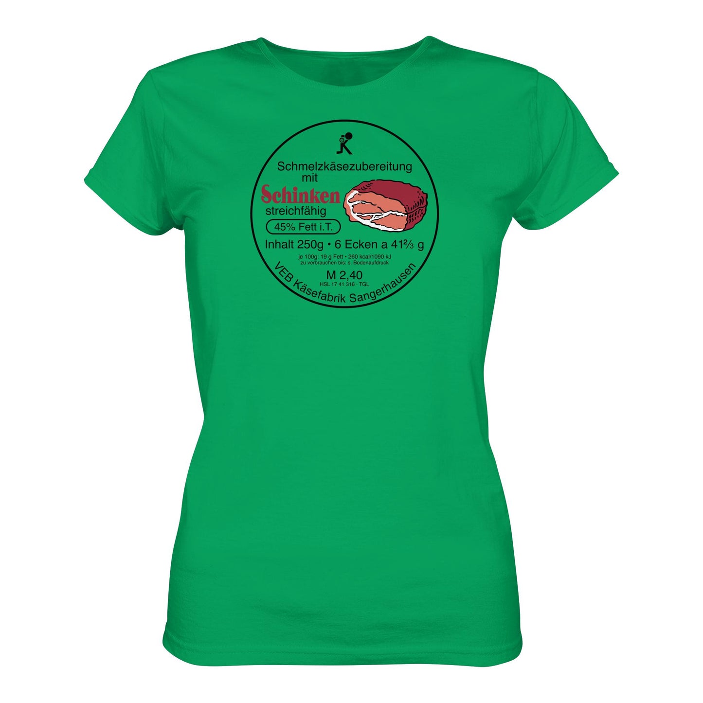 DDR Ostalgie Shirt Mädels • SCHMELZKÄSE MIT SCHINKEN - VEB KÄSEFABRIK SANGERHAUSEN
