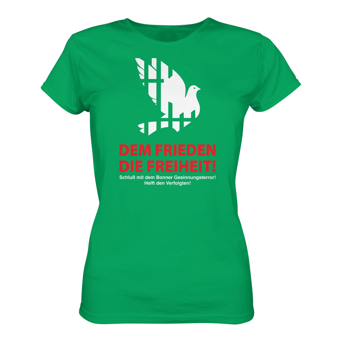 DDR Ostalgie Shirt Mädels • DEM FRIEDEN DIE FREIHEIT! (ORIGINAL-PLAKAT)