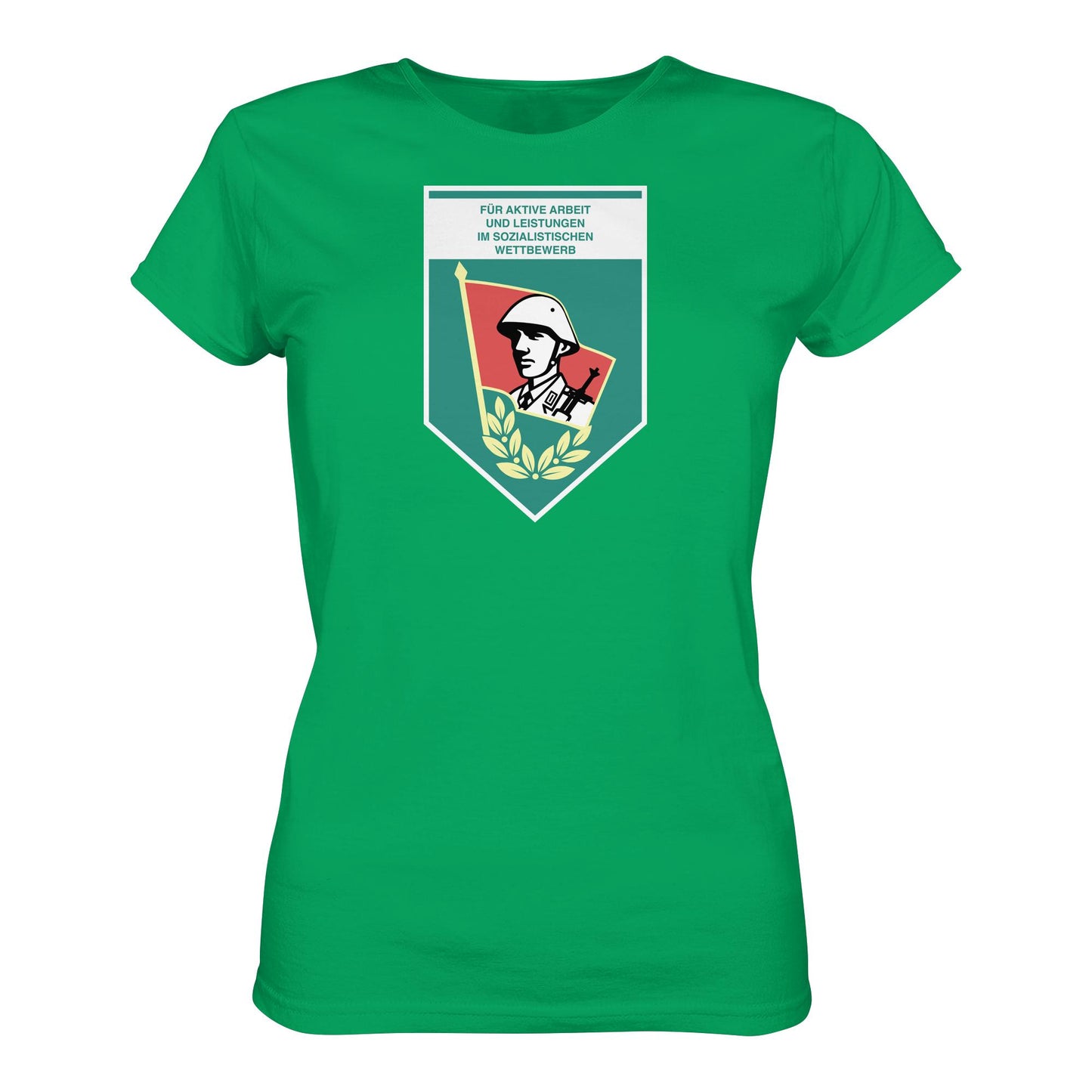 DDR Ostalgie Shirt Mädels • FÜR AKTIVE LEISTUNG UND ARBEIT (ORIGINAL WIMPEL)