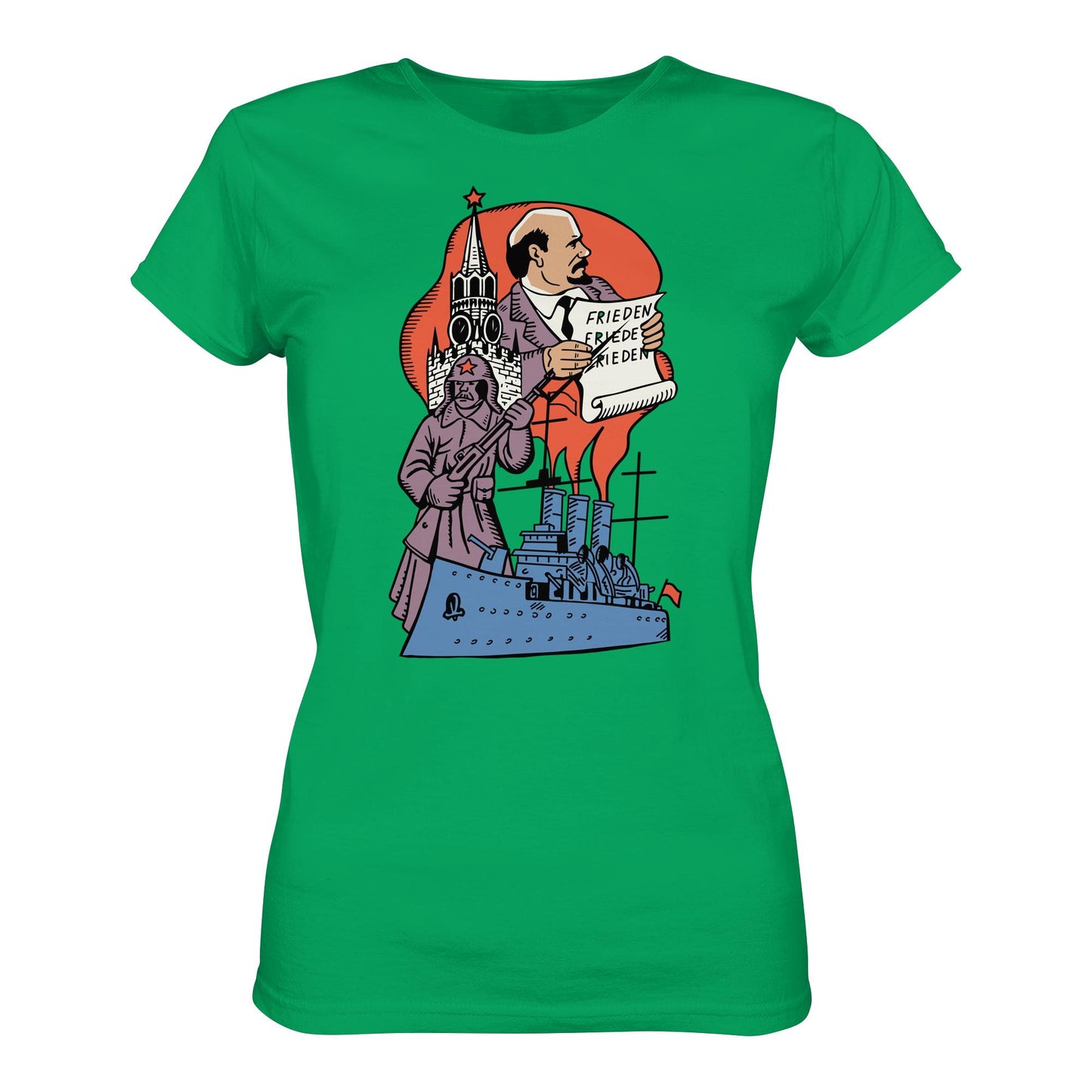DDR Ostalgie Shirt Mädels • JAHRESTAG OKTOBERREVOLUTION 1917 (ORIGINAL POSTSTEMPEL)