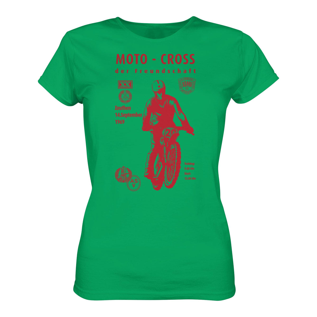 ASV MOTO-CROSS DER FREUNDSCHAFT, ZEUTHEN 1969 • DDR Ostalgie Shirt Mädels