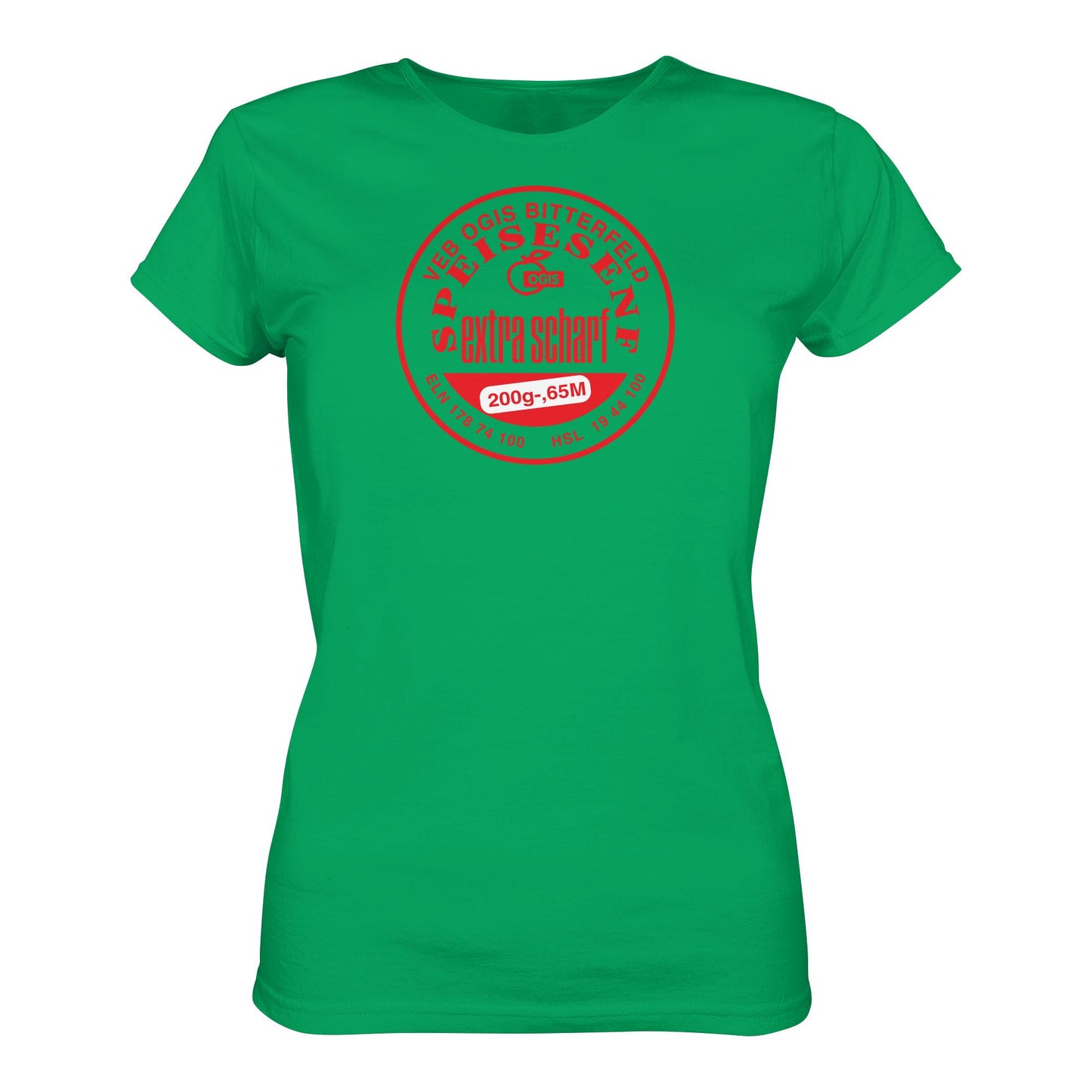 DDR Ostalgie Shirt Mädels • VEB OGIS BITTERFELD - SPEISESENF EXTRASCHARF