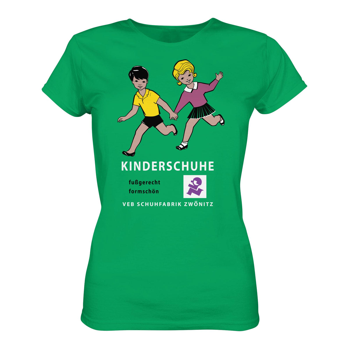 DDR Ostalgie Shirt Mädels • KINDERSCHUHE VEB SCHUHFABRIK ZWÖNITZ