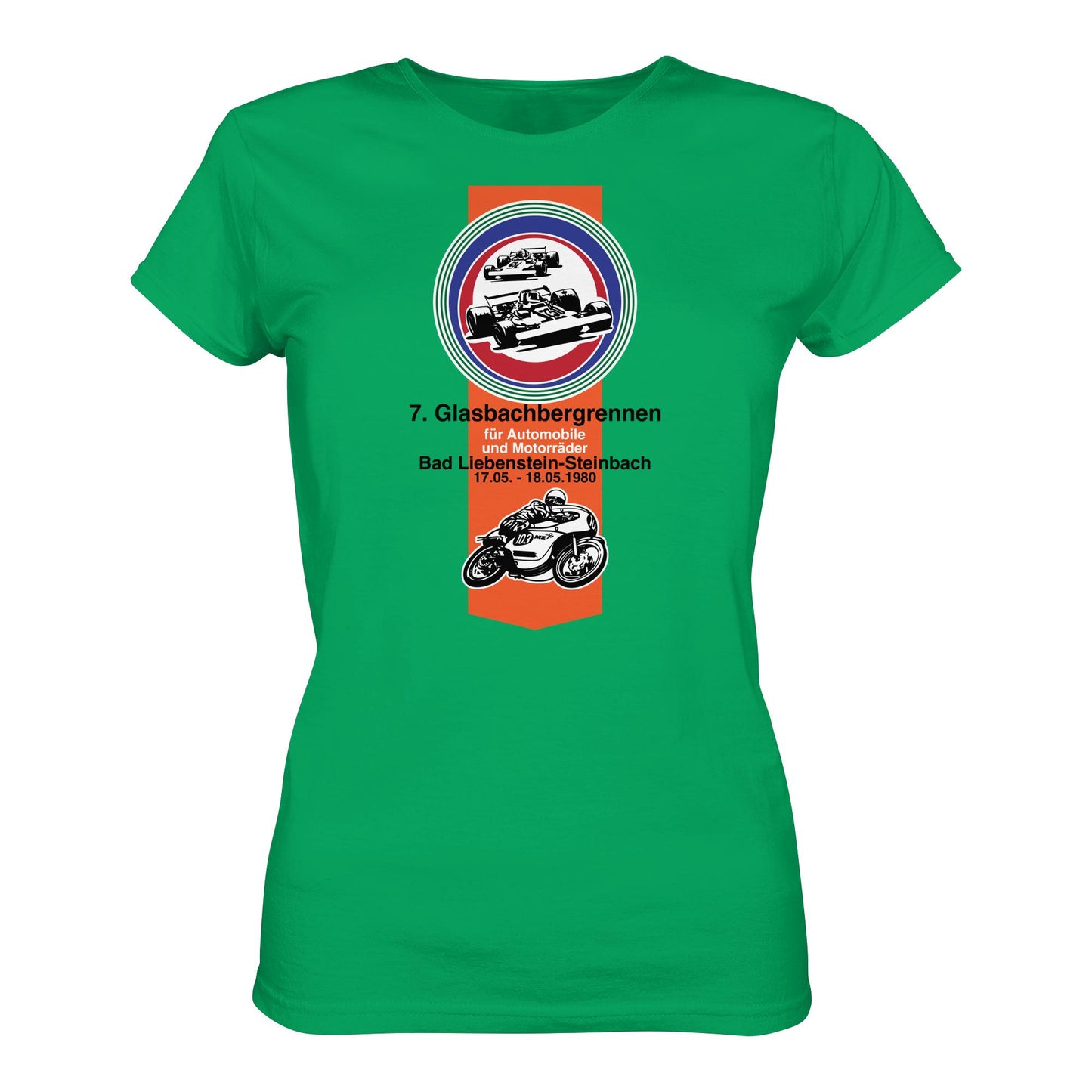 DDR Ostalgie Shirt Mädels • GLASBACHBERGRENNEN BAD LIEBENSTEIN (ORIGINAL WIMPEL)