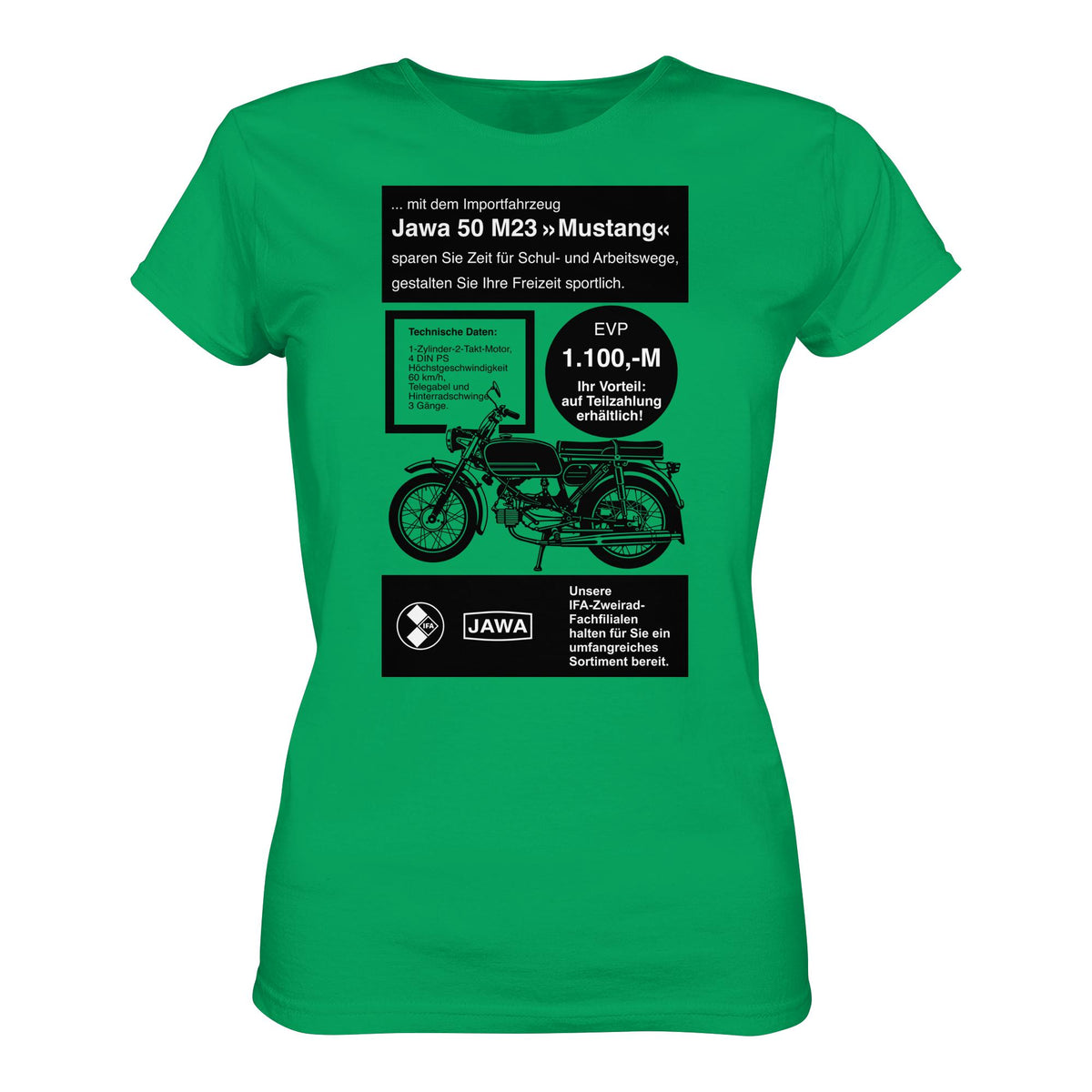 DDR Ostalgie Shirt Mädels • JAWA 50 M23 (ORIGINAL-PLAKAT)