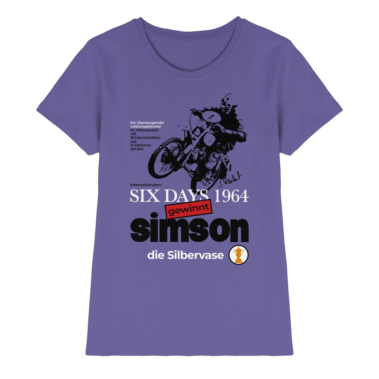 DDR Ostalgie Shirt Mädels • SIMSON GEWINNT SILBERVASE - SIX DAYS 1964