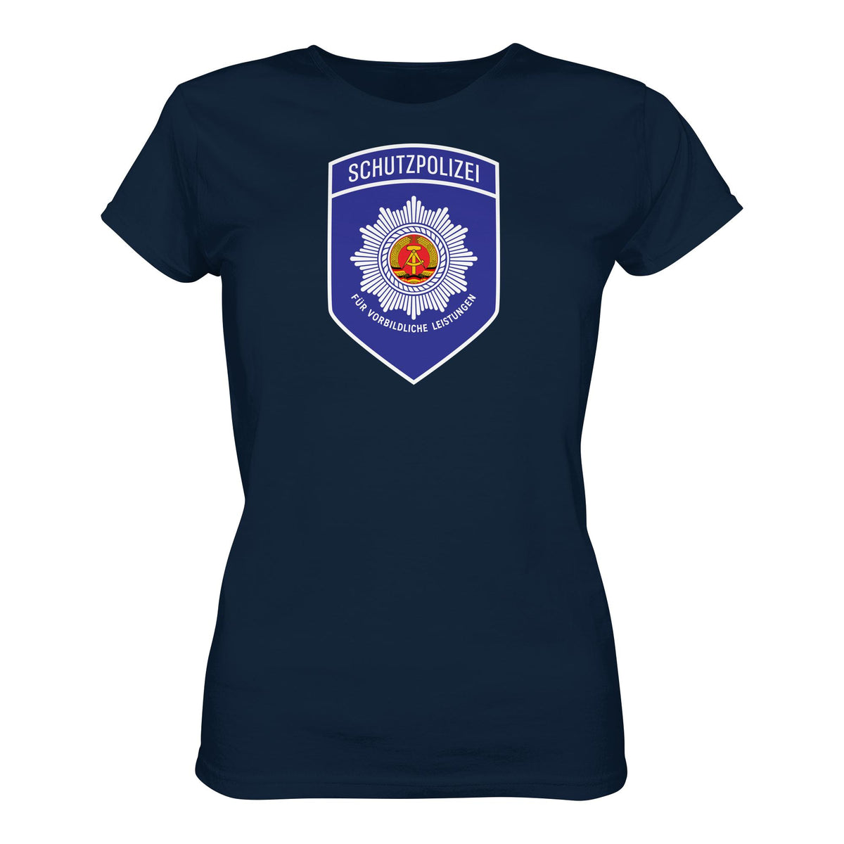 DDR Ostalgie Shirt Mädels • SCHUTZPOLIZEI - FÜR VORBILDLICHE LEISTUNGEN (ORIGINAL-AUFNÄHER)