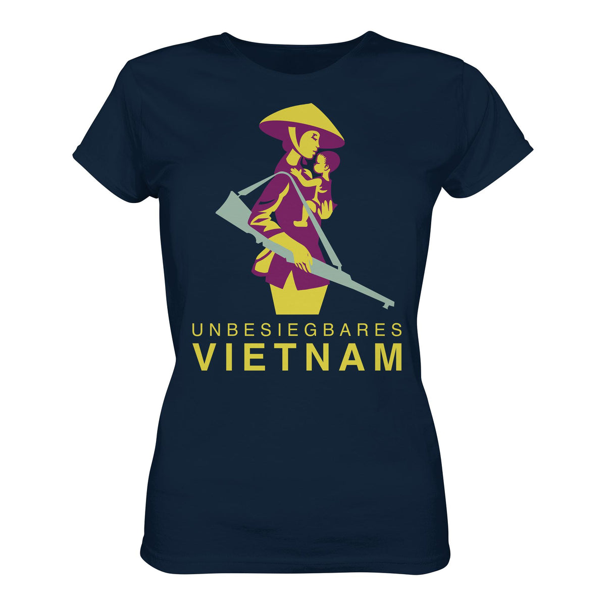 DDR Ostalgie Shirt Mädels • UNBESIEGBARES VIETNAM (DDR-BRIEFMARKE)