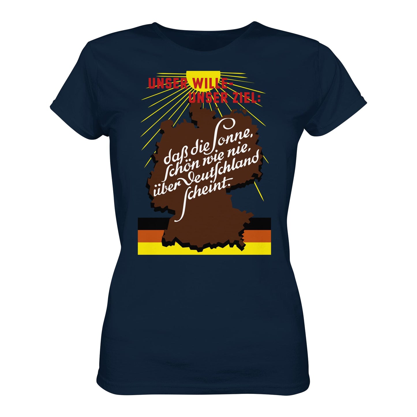 DDR Ostalgie Shirt Mädels • DASS DIE SONNE SCHÖN WIE NIE, ÜBER DEUTSCHLAND SCHEINT - ORIGINAL DDR-PLAKAT