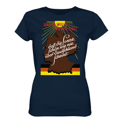 DDR Ostalgie Shirt Mädels • DASS DIE SONNE SCHÖN WIE NIE, ÜBER DEUTSCHLAND SCHEINT - ORIGINAL DDR-PLAKAT