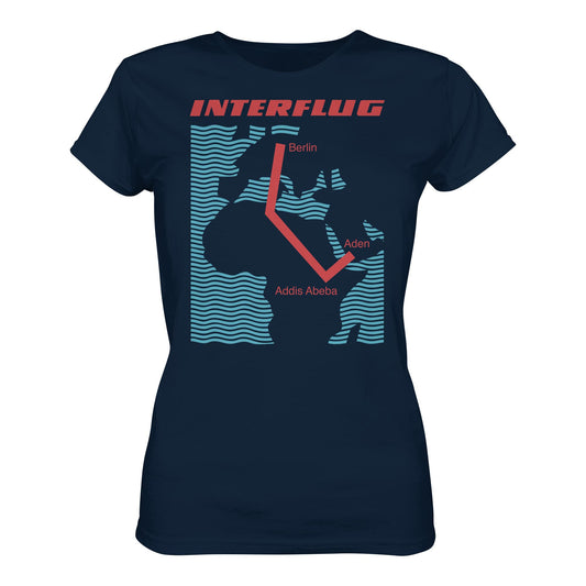 DDR Ostalgie Shirt Mädels • INTERFLUG BERLIN - ADDIS ABEBA (ORIGINAL SONDERSTEMPEL)