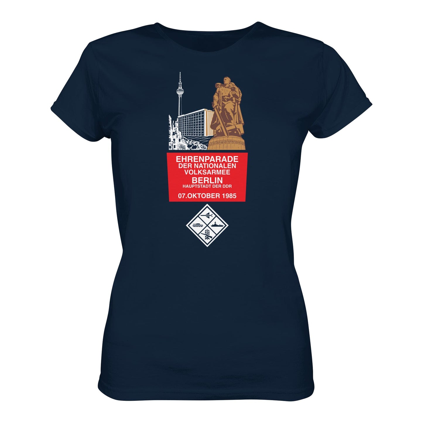 DDR Ostalgie Shirt Mädels • EHRENPARADE DER NVA, 1985 BERLIN (ORIGINALWIMPEL)